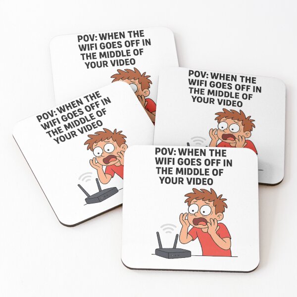Item preview, Funny Relatable Sticker – WiFi Dies Mid-Video designed and sold by lolwears.