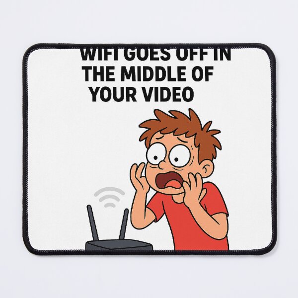 Item preview, Funny Relatable Sticker – WiFi Dies Mid-Video designed and sold by lolwears.