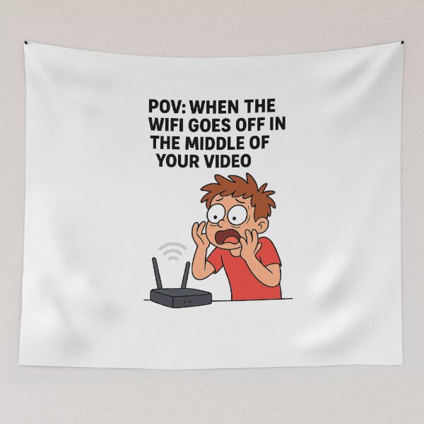 Item preview, Funny Relatable Sticker – WiFi Dies Mid-Video designed and sold by lolwears.