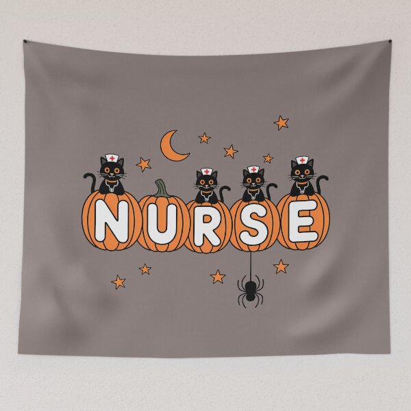 Item preview, Halloween Nurse Cat Pumpkins designed and sold by Zeltagold8.