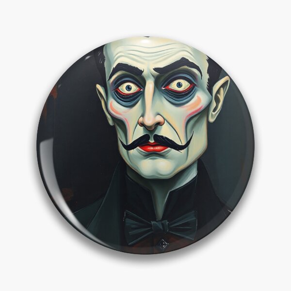 Item preview, Creepy stylized Haunted House  portrait of a old man with a mustache designed and sold by Vintage Designs +.