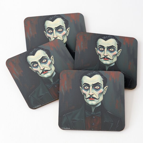 Item preview, Creepy stylized Haunted House  portrait of a old man with a mustache designed and sold by Vintage Designs +.