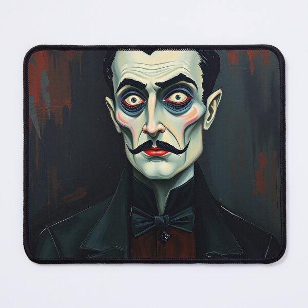 Item preview, Creepy stylized Haunted House  portrait of a old man with a mustache designed and sold by Vintage Designs +.