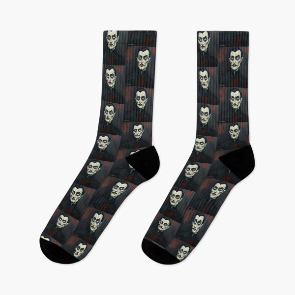 Item preview, Creepy stylized Haunted House  portrait of a old man with a mustache designed and sold by Vintage Designs +.