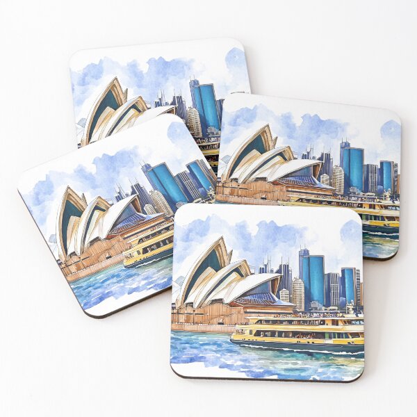 Item preview, Ferry by Sydney Opera House designed and sold by anytka.