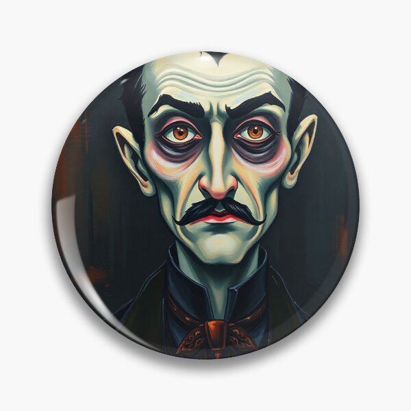 Item preview,  Creepy stylized Haunted House  portrait of a old man with a mustache designed and sold by Vintage Designs +.
