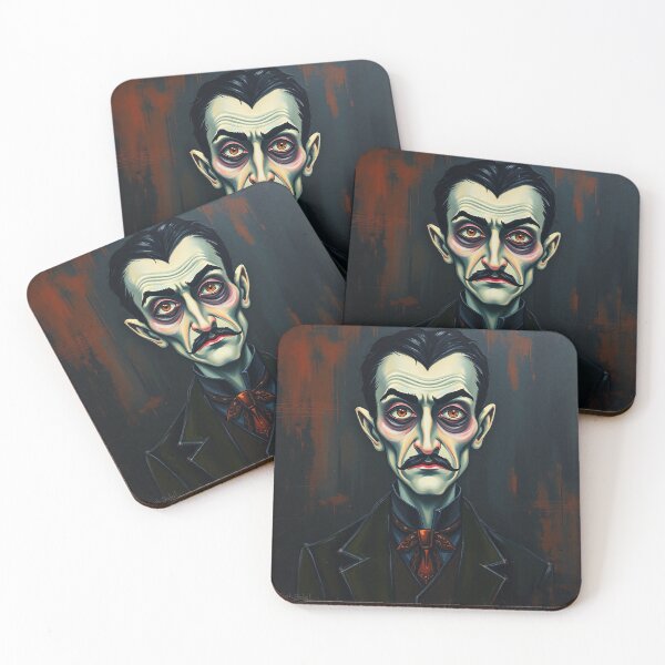 Item preview,  Creepy stylized Haunted House  portrait of a old man with a mustache designed and sold by Vintage Designs +.