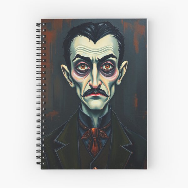 Item preview,  Creepy stylized Haunted House  portrait of a old man with a mustache designed and sold by Vintage Designs +.