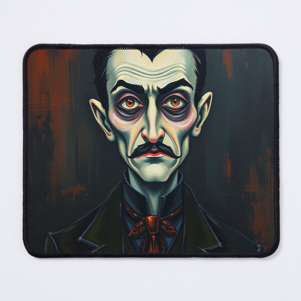 Item preview, Creepy stylized Haunted House portrait of a old man with a mustache designed and sold by Vintage Designs +.