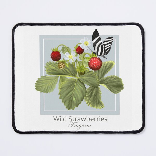 Item preview, Wild Strawberries and Heliconius Charithonia Butterfly designed and sold by Art_By_Wing.