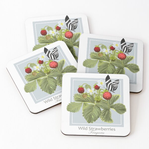 Item preview, Wild Strawberries and Heliconius Charithonia Butterfly designed and sold by Art_By_Wing.