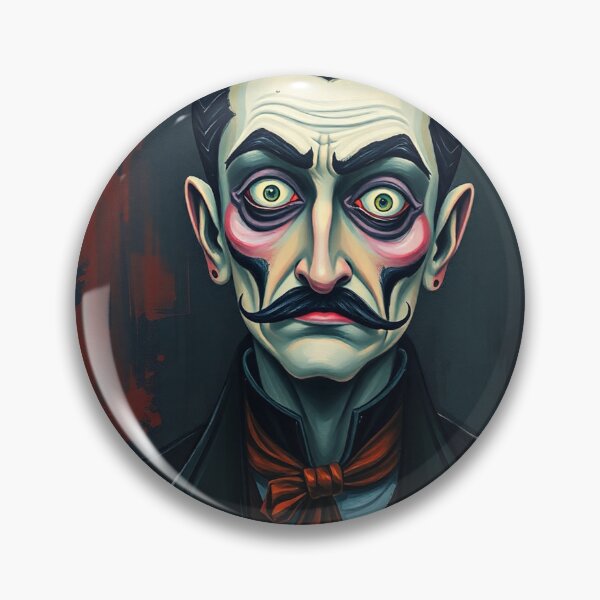 Item preview, Creepy stylized Haunted House  portrait of a old man with a mustache designed and sold by Vintage Designs +.
