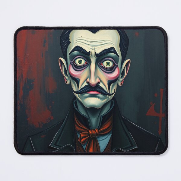 Item preview, Creepy stylized Haunted House portrait of a old man with a mustache designed and sold by Vintage Designs +.