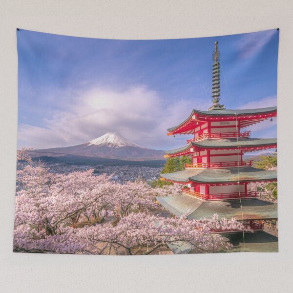 Item preview, CHERRY BLOSSOM AND MOUNT FUJI - JAPAN  designed and sold by trengeee.