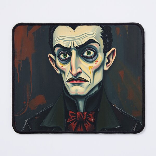 Item preview, Creepy stylized Haunted House portrait of a old man with a mustache designed and sold by Vintage Designs +.