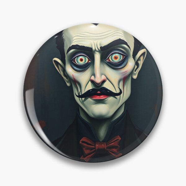 Item preview, Creepy stylized Haunted House  portrait of a old man with a mustache designed and sold by Vintage Designs +.