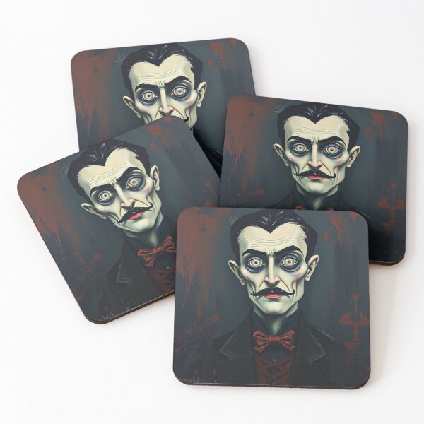 Item preview, Creepy stylized Haunted House  portrait of a old man with a mustache designed and sold by Vintage Designs +.