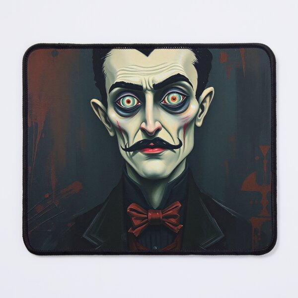 Item preview, Creepy stylized Haunted House portrait of a old man with a mustache designed and sold by Vintage Designs +.