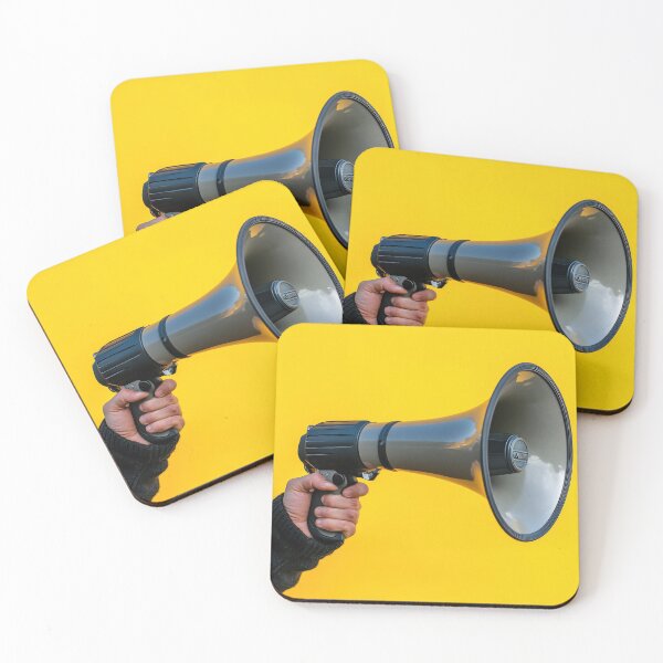 Item preview, Person with megaphone on yellow designed and sold by anytka.