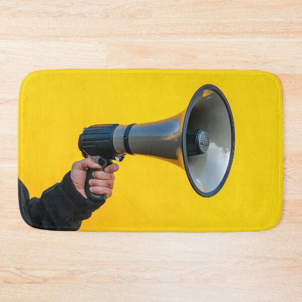 Item preview, Person with megaphone on yellow designed and sold by anytka.