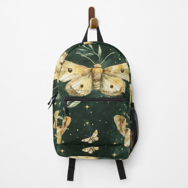 Item preview, Night Forest Dark Green Watercolor Moths All Over designed and sold by Feeling Artsy.