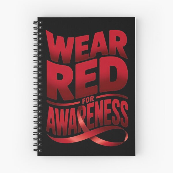 Item preview, Wear Red for Awareness – Bold Ribbon Typography designed and sold by Enea Kelo.