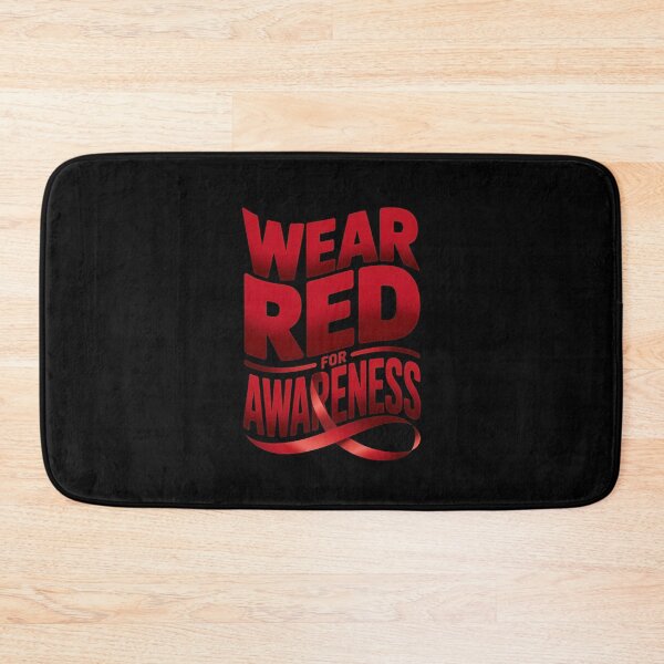 Item preview, Wear Red for Awareness – Bold Ribbon Typography designed and sold by Enea Kelo.