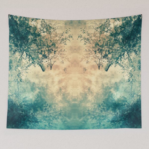 Item preview, Tranquil forest canopy reflecting serene colors at dusk in nature's peaceful embrace designed and sold by anytka.
