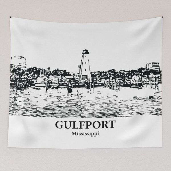 Item preview, Gulfport - Mississippi designed and sold by Lakeric Cityscapes.