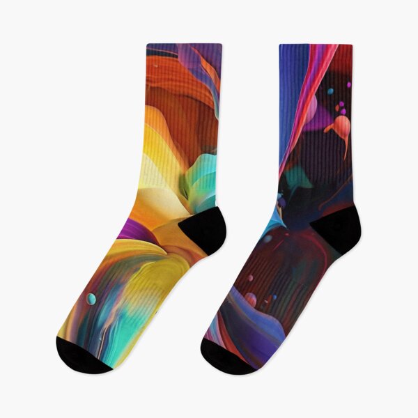 Item preview, Rainbow Flow Explosion – Vibrant Abstract Colorful Energy Art designed and sold by zevorgue.