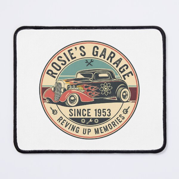 Item preview, Rosie's Garage - Revving Up Memories - Vintage Hot Rod Art designed and sold by RedDelaney.