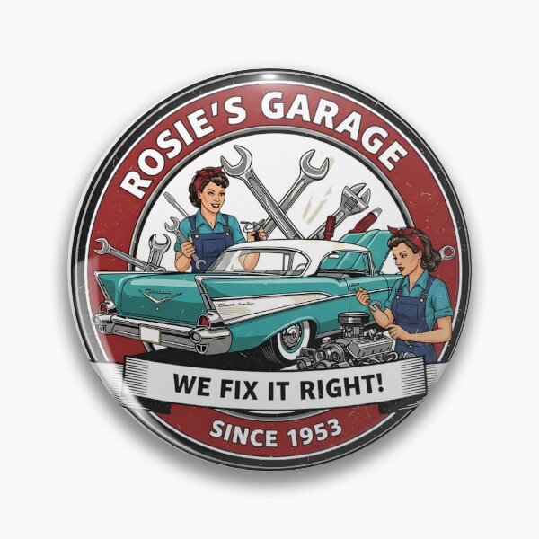 Item preview, Rosie's Garage - We Fix It Right! - Vintage Auto Repair designed and sold by RedDelaney.