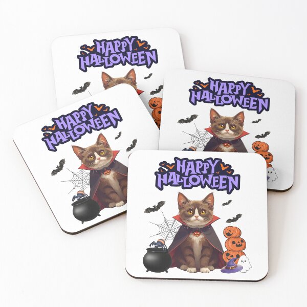 Item preview, Adorable Ragamuffin Cat Dracula Halloween Design – Cute Spooky Art for Cat Lovers designed and sold by Fredster1966.