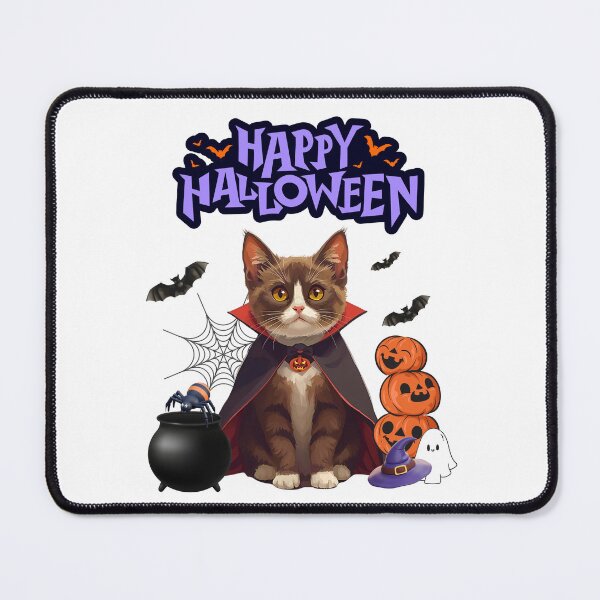 Item preview, Adorable Ragamuffin Cat Dracula Halloween Design – Cute Spooky Art for Cat Lovers designed and sold by Fredster1966.
