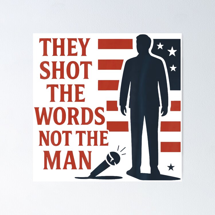 They Shot The Words Not The Man Christian Faith Political Sticker