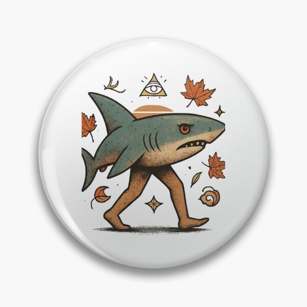 Item preview, Surreal Walking Shark : Autumn Synthwave Dreamscape designed and sold by SketchyHub.