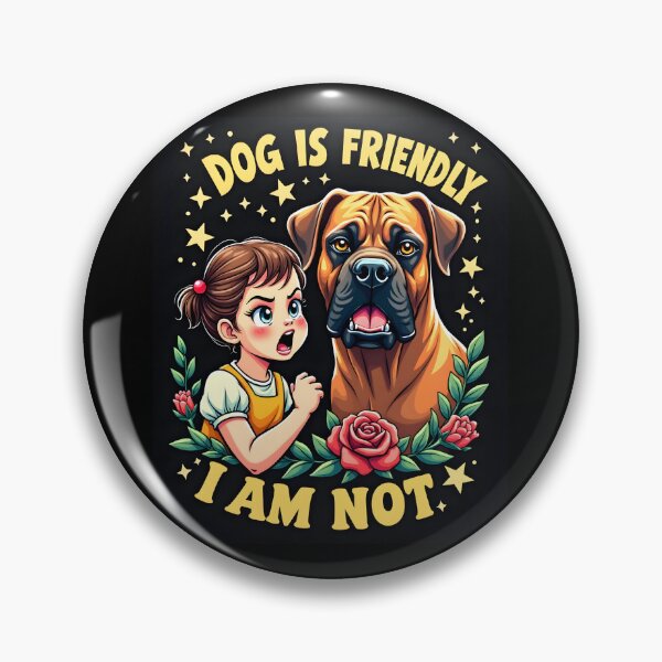 Item preview, Dog is Friendly I Am Not Funny Sweet Vintage Gift designed and sold by FrascatiStudio.
