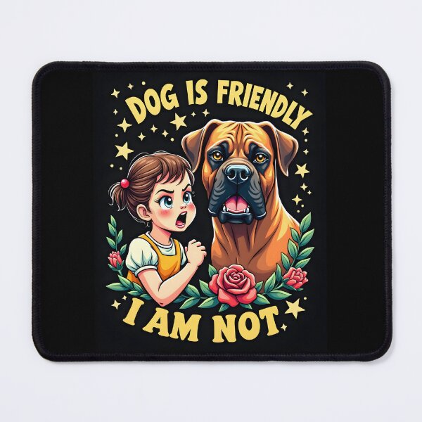 Item preview, Dog is Friendly I Am Not Funny Sweet Vintage Gift designed and sold by FrascatiStudio.