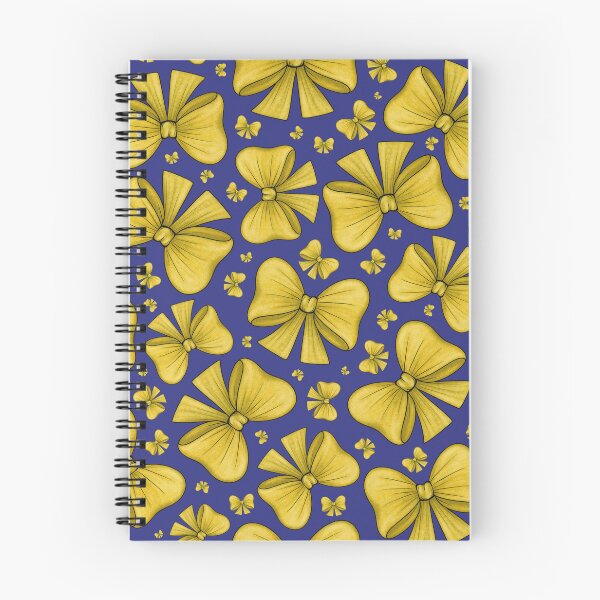 Item preview, Pattern of yellow bows on a dark purple background designed and sold by Cherevan.