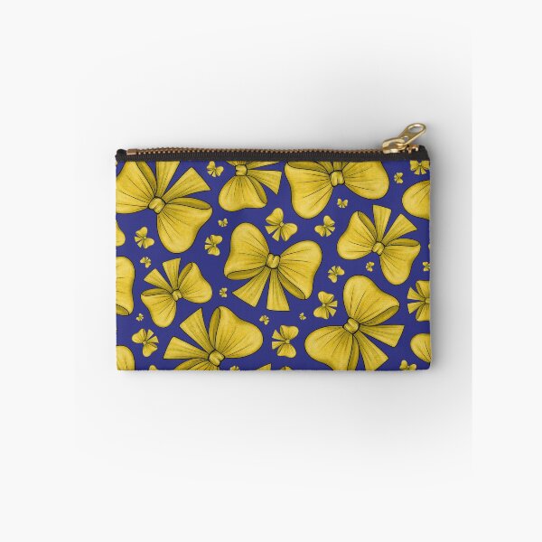 Item preview, Pattern of yellow bows on a dark purple background designed and sold by Cherevan.