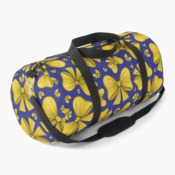 Item preview, Pattern of yellow bows on a dark purple background designed and sold by Cherevan.