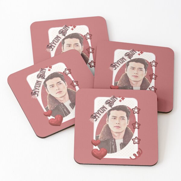 Item preview, Hyun Bin Korean Actor Card Red Aesthetic Collage Design designed and sold by AJUNICE STUDIO.