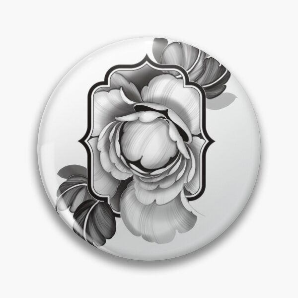 Item preview, Peony with Border designed and sold by Kaos by Design.