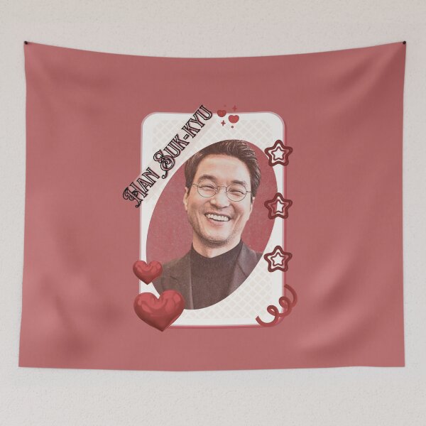 Item preview, Han Suk-kyu Korean Actor Card Red Aesthetic Collage Design designed and sold by AJUNICE STUDIO.
