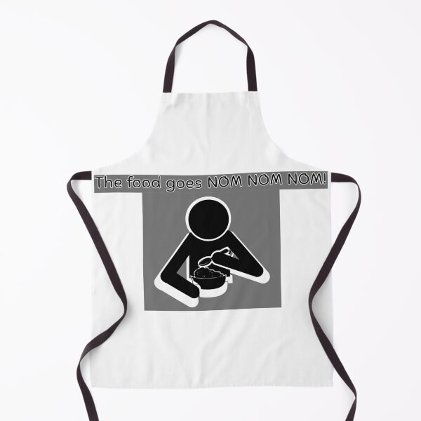 Item preview, The food goes NOM NOM NOM! - Funny Food Quote designed and sold by Kouichi1990.
