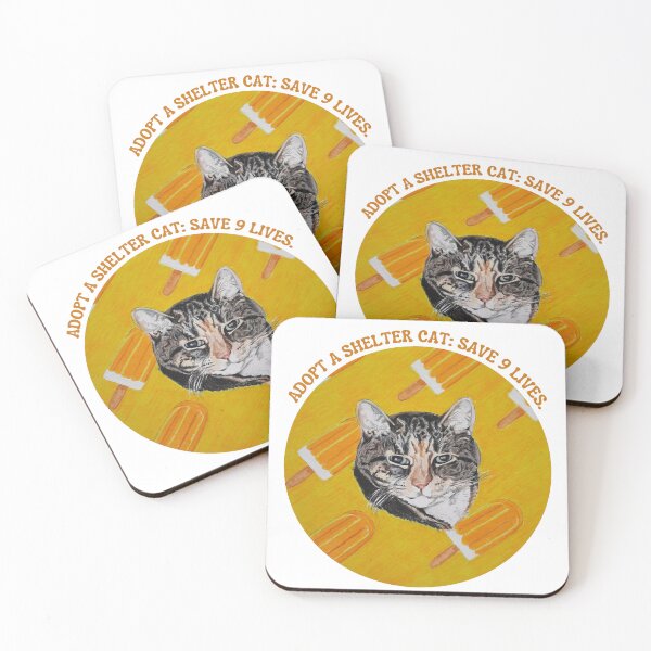 Item preview, Adopt A Shelter Cat: Save 9 Lives. designed and sold by scribblesbyelr.