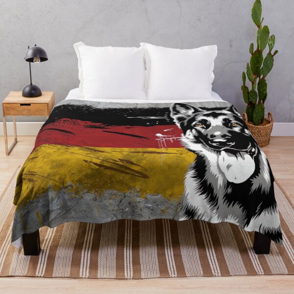 Item preview, German Shepherd Flag Wall Art – Patriotic Working Dog Print designed and sold by jazzyfunky.