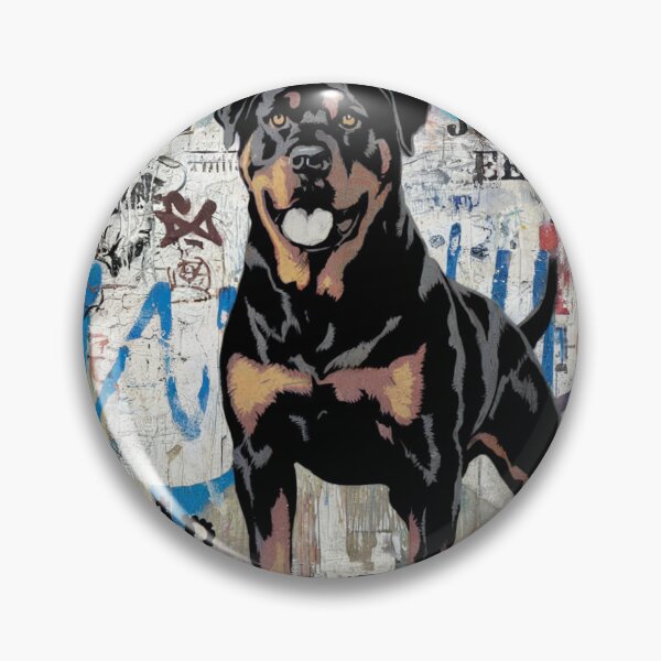 Item preview, Rottweiler Wall Art – Powerful Guardian Dog Canvas Print designed and sold by jazzyfunky.
