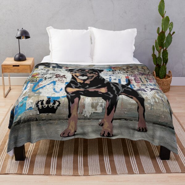 Item preview, Rottweiler Wall Art – Powerful Guardian Dog Canvas Print designed and sold by jazzyfunky.