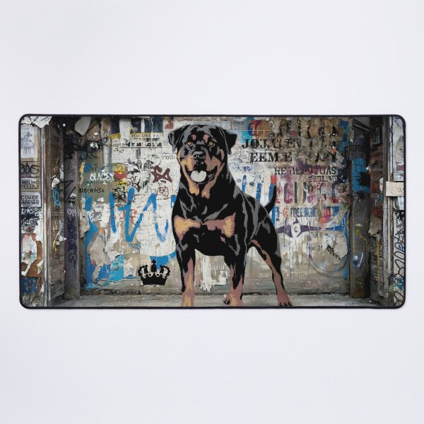 Item preview, Rottweiler Wall Art – Powerful Guardian Dog Canvas Print designed and sold by jazzyfunky.